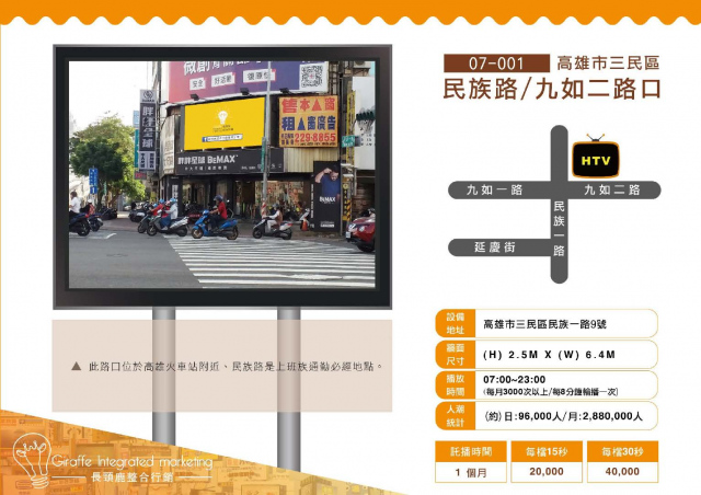 高雄市三民區 民族路/九如二路口 戶外LED電視牆